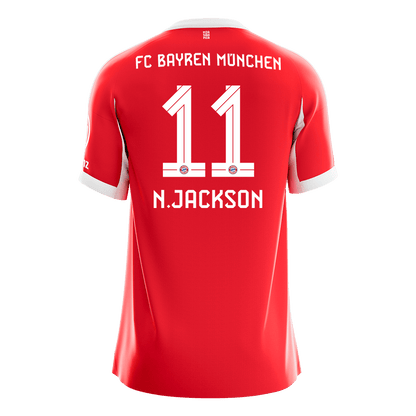 N.JACKSON #11 Men's Bayern Munich 2025/26 Home Soccer Jersey [PREMIUM]