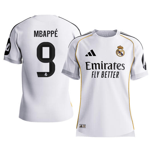 Real Madrid 2025/26 Home Soccer Jersey - MBAPPÉ #9 (Player Edition)