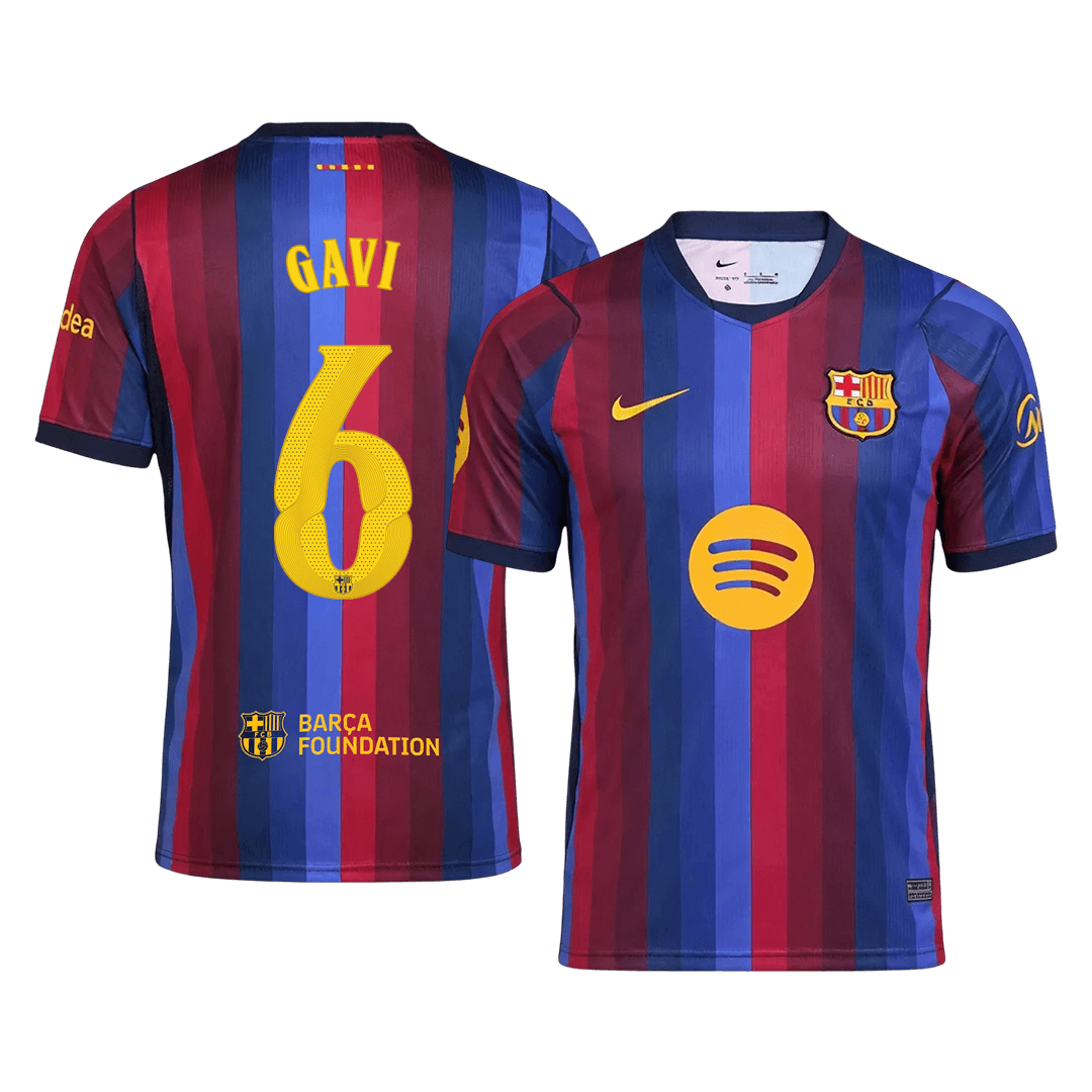 Barcelona 2026/27 Home Soccer Jersey - GAVI #6 – UCL