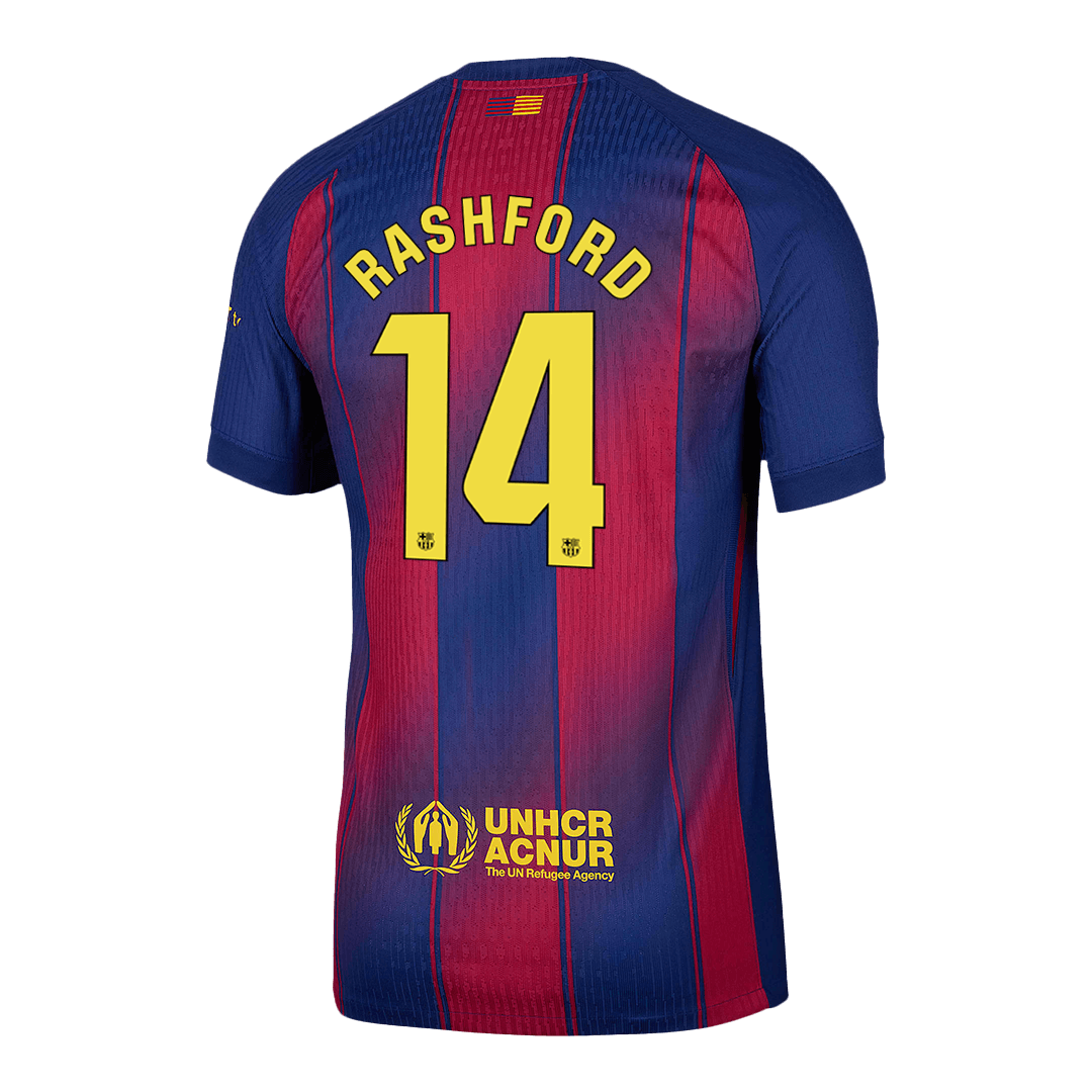 Barcelona 2025/26 Home Soccer Jersey - RASHFORD #14 (Player Edition)