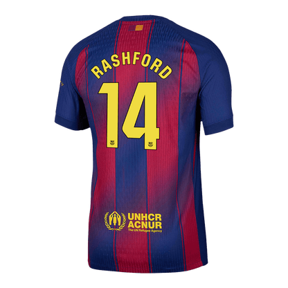 Barcelona 2025/26 Home Soccer Jersey - RASHFORD #14 (Player Edition)