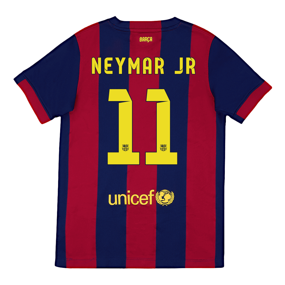 Retro NEYMAR JR #11 Men's Barcelona 2014/15 Home Soccer Jersey