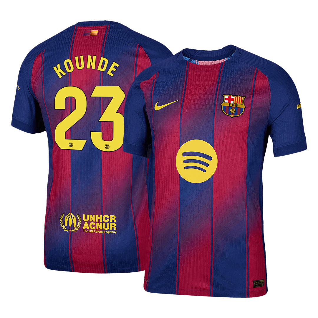 Barcelona 2025/26 Home Soccer Jersey - KOUNDE #23 (Player Edition)