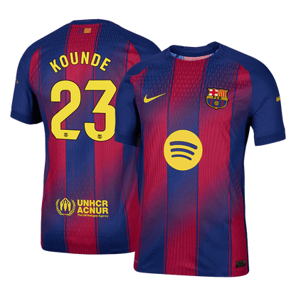 Barcelona 2025/26 Home Soccer Jersey - KOUNDE #23 (Player Edition)