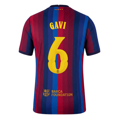 Barcelona 2026/27 Home Soccer Jersey - GAVI #6 – UCL (Player Edition)