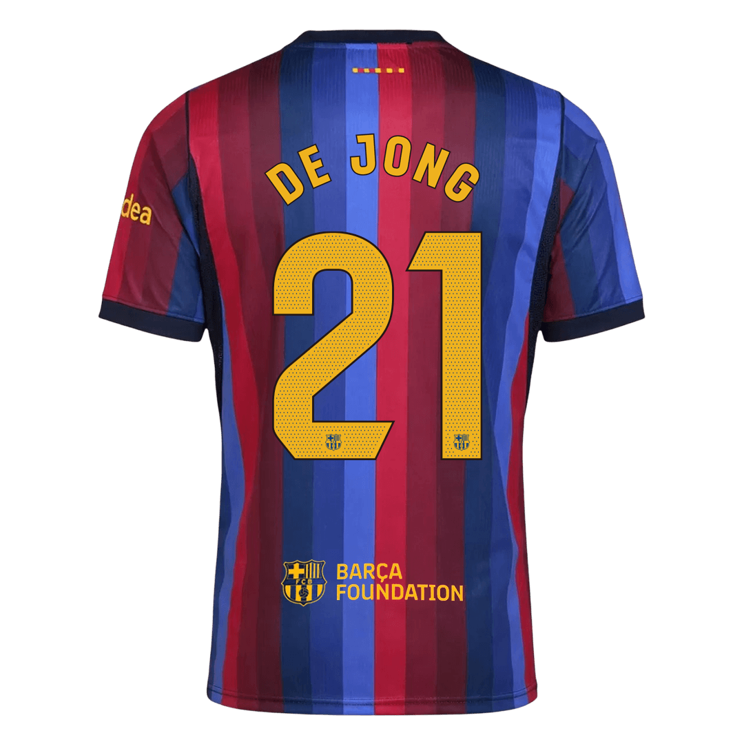 Barcelona 2026/27 Home Soccer Jersey - DE JONG #21