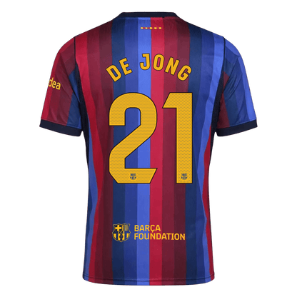 Barcelona 2026/27 Home Soccer Jersey - DE JONG #21