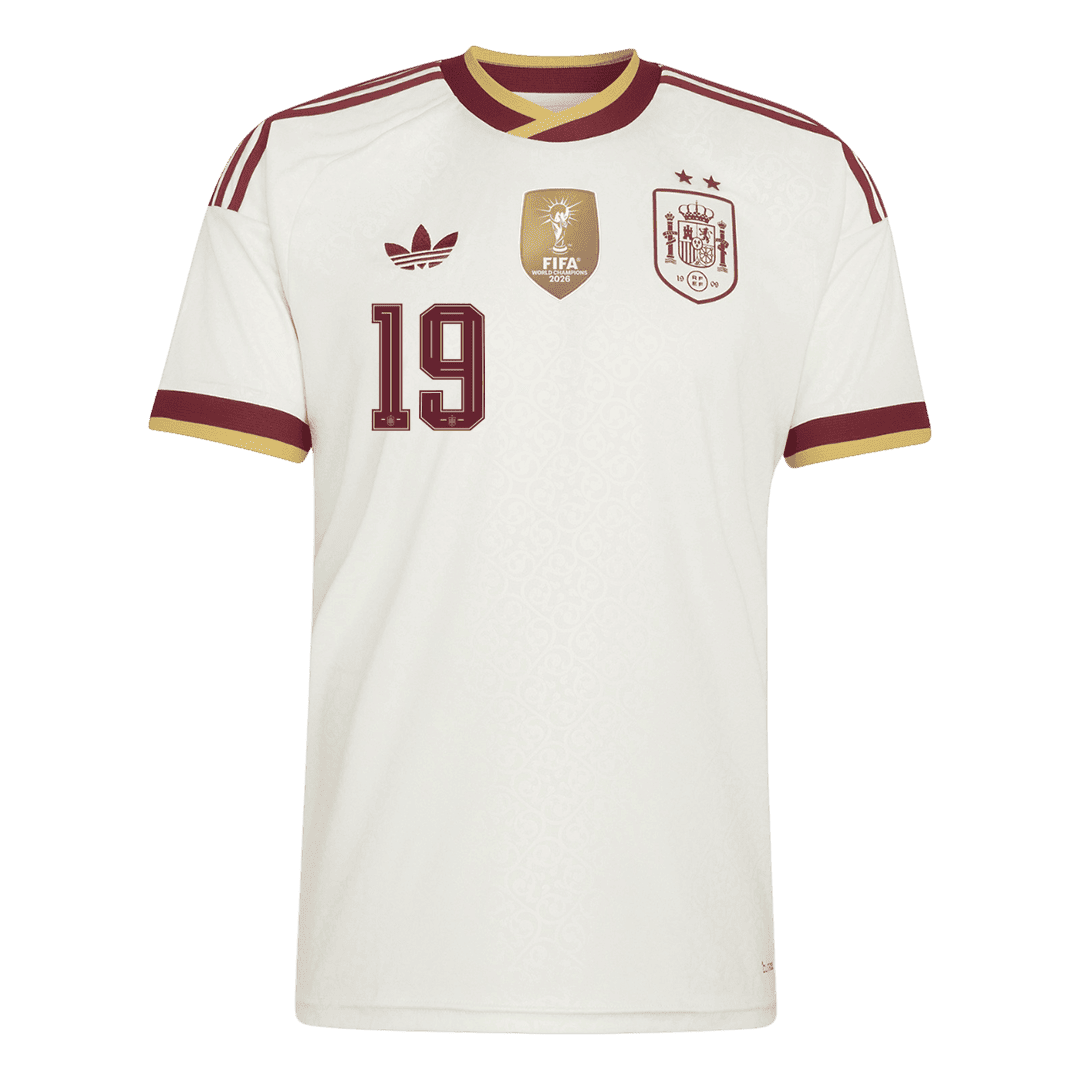 Spain World Cup 2026 Away Soccer Jersey - LAMINE YAMAL #19 - Champion Edition