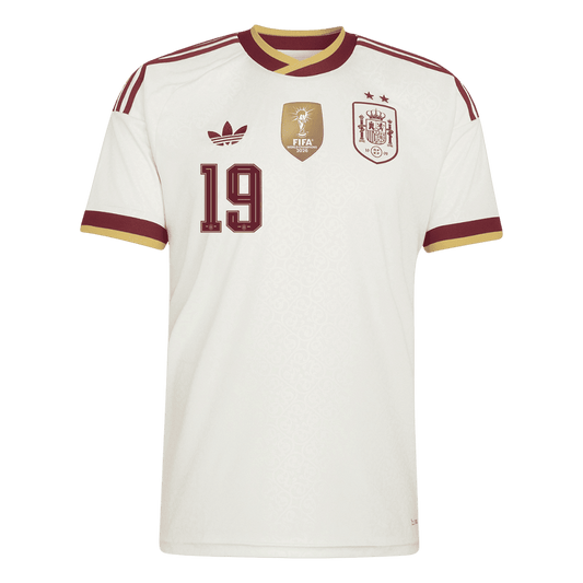 LAMINE YAMAL #19 Men's Spain World Cup 2026 Champion Edition Away Soccer Jersey