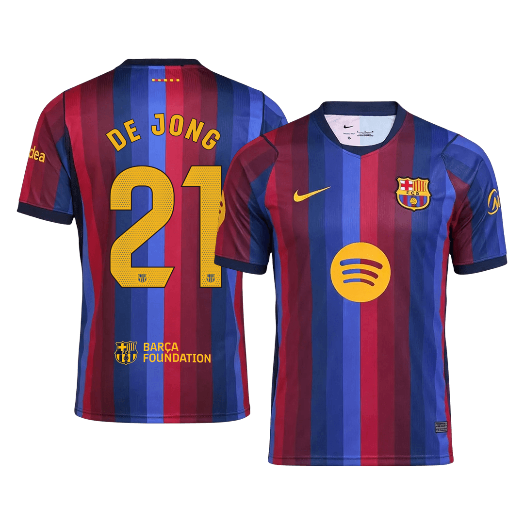 Barcelona 2026/27 Home Soccer Jersey - DE JONG #21