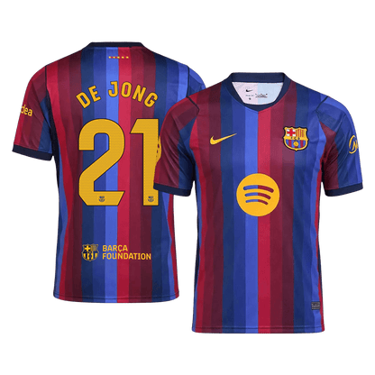 Barcelona 2026/27 Home Soccer Jersey - DE JONG #21