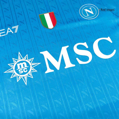 Men's Napoli 2025/26 Player Version Home Soccer Jersey - Slim Fit