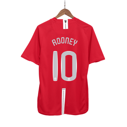 Manchester United 2007/08 Retro Home Soccer Jersey - ROONEY #10 – UCL Final