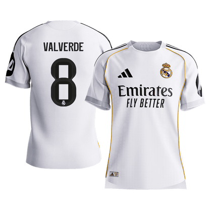 VALVERDE #8 Men's Real Madrid 2025/26 Player Version Home Soccer Jersey - Slim Fit [PREMIUM]
