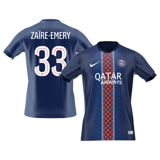 ZAïRE EMERY #33 Men's PSG 2025/26 Home Soccer Jersey [PREMIUM]
