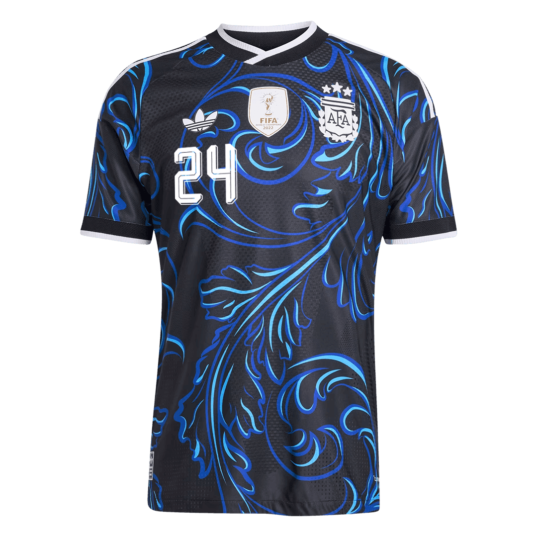 Argentina World Cup 2026 Away Soccer Jersey - E. FERNANDEZ #24 (Player Edition)