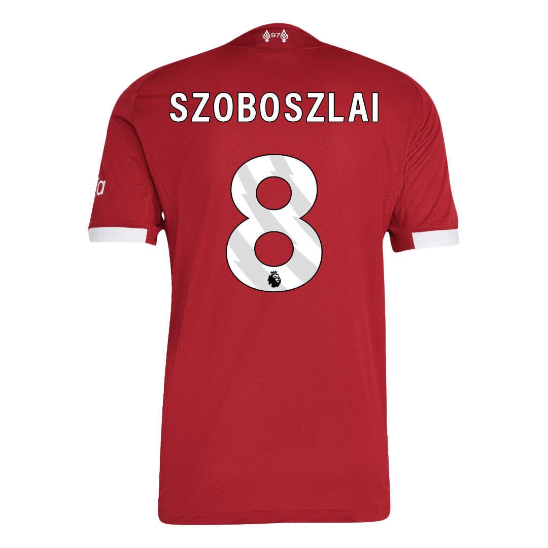SZOBOSZLAI #8 Men's Liverpool 2025/26 Player Version Home Soccer Jersey - Slim Fit