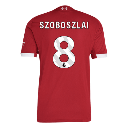 SZOBOSZLAI #8 Men's Liverpool 2025/26 Player Version Home Soccer Jersey - Slim Fit