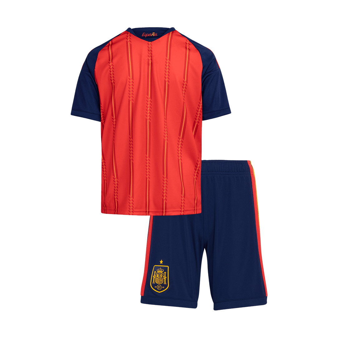 Kid's Spain World Cup 2026 Champion Edition Home Soccer Jersey Kit