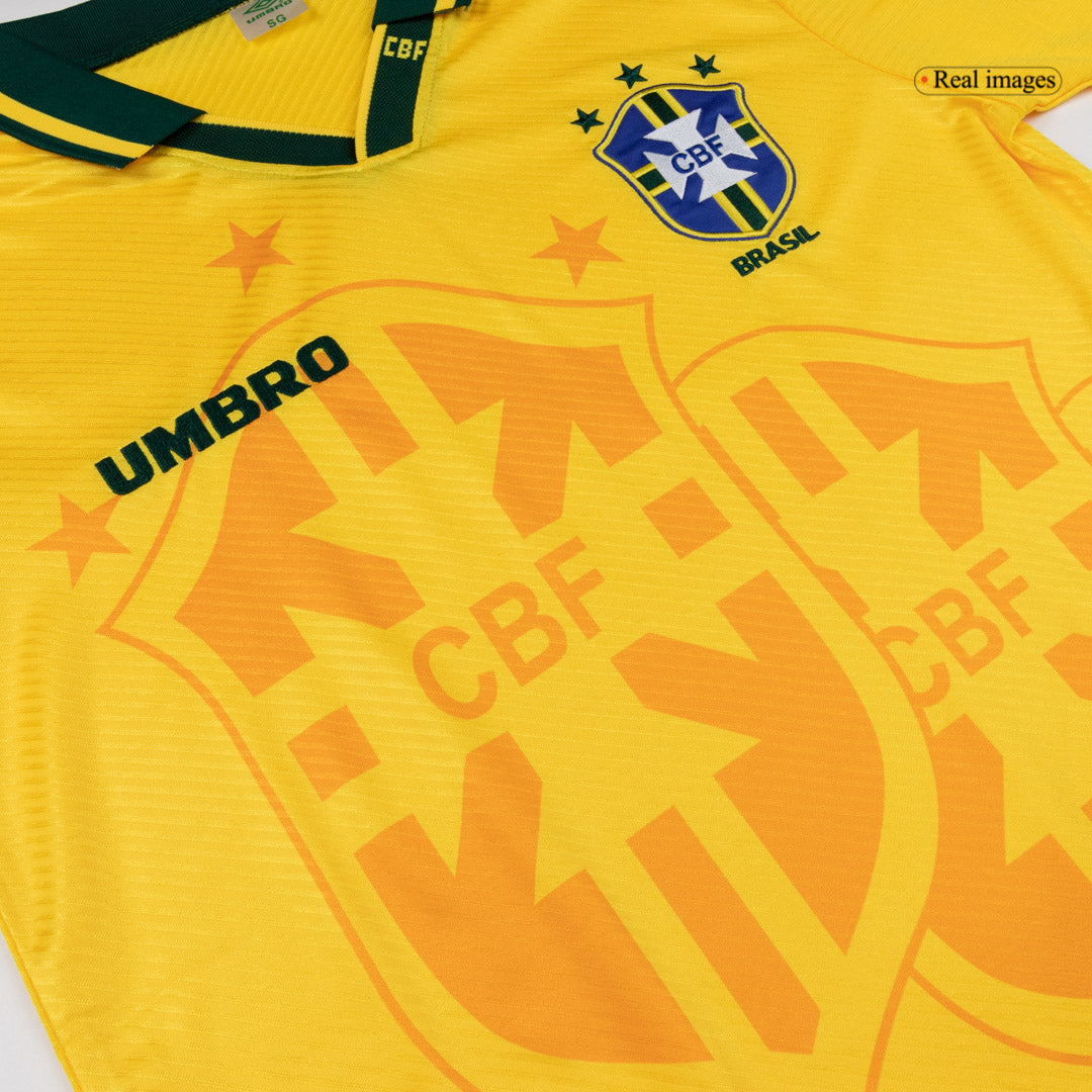 Retro Men's Brazil 1994 Home Soccer Jersey