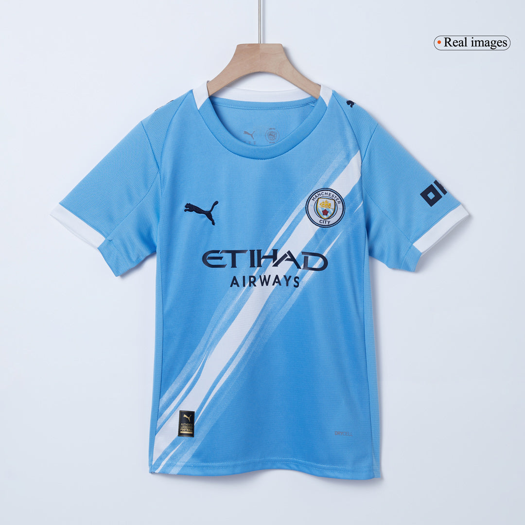 Kids Manchester City 2025/26 Home Soccer Kit