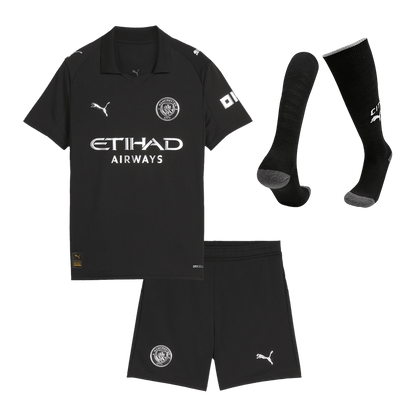 Kids Manchester City 2025/26 Away Soccer Full Kit