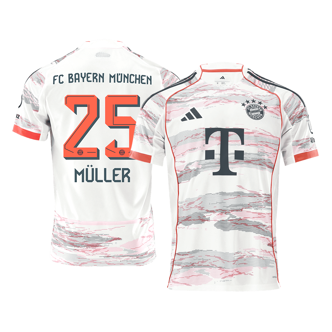 MÜLLER #25 Men's Bayern Munich 2025/26 Away Soccer Jersey