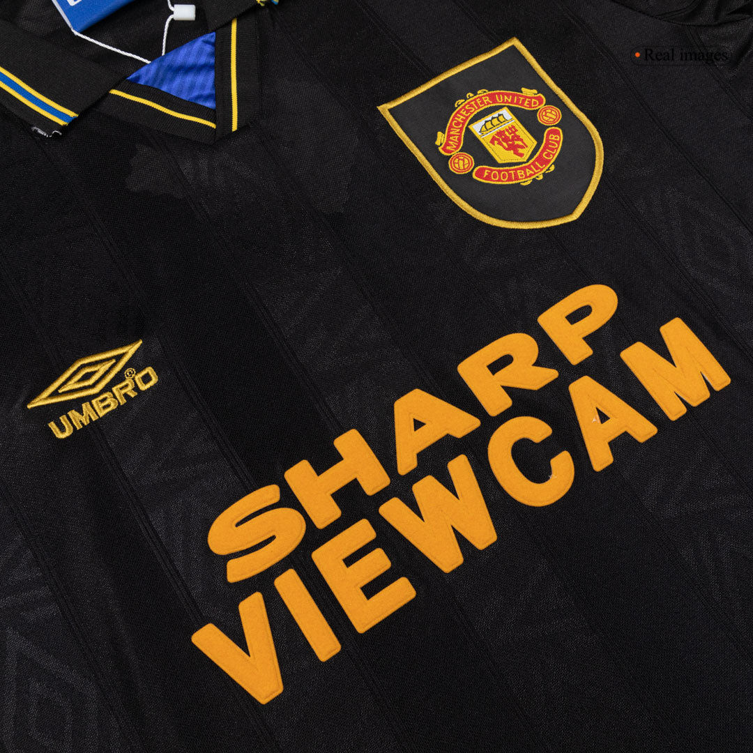 Manchester United 1993/94 Retro Long Sleeve Away Soccer Jersey