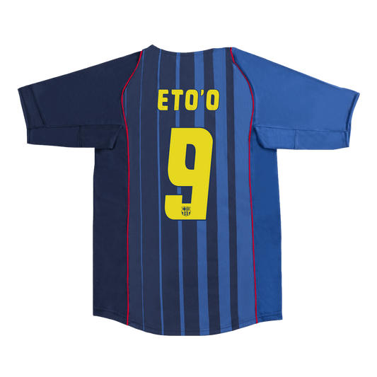 Barcelona 2004/05 Retro Away Soccer Jersey - ETO'O #9