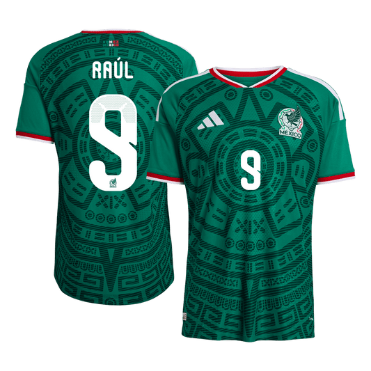 Raúl #9 Men's Mexico World Cup 2026 Player Version Home Soccer Jersey - Slim Fit