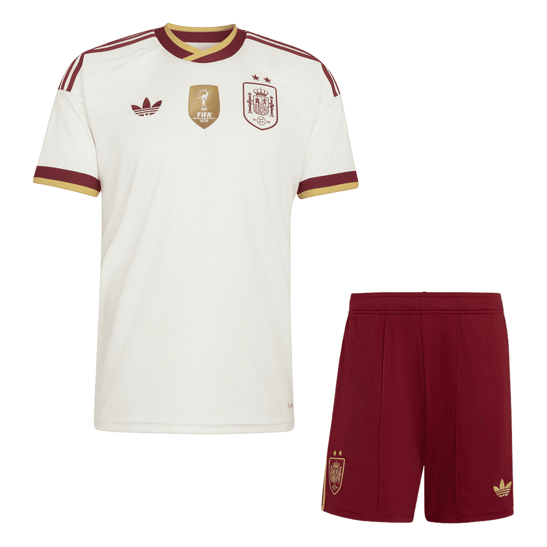 Kid's Spain World Cup 2026 Champion Edition Away Soccer Jersey Kit