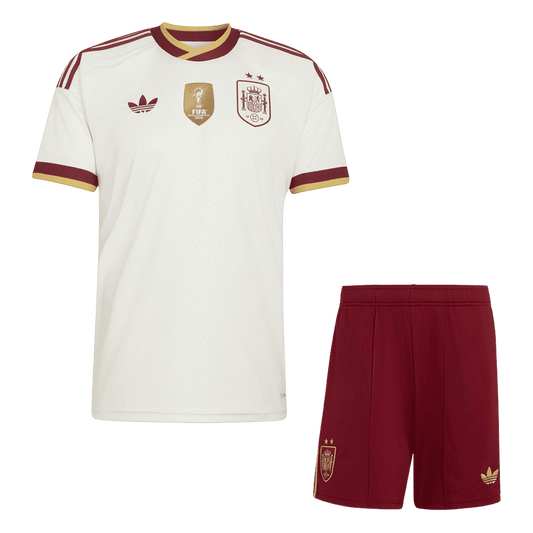 Kid's Spain World Cup 2026 Champion Edition Away Soccer Jersey Kit
