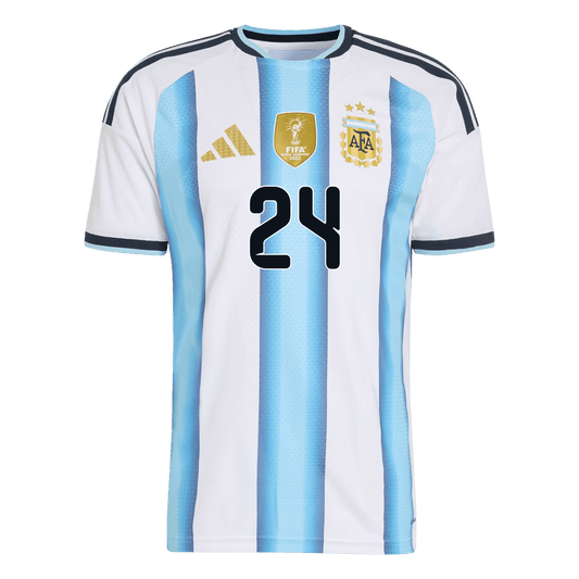 E. FERNÁNDEZ #24 Men's Argentina World Cup 2026 Player Version Home Soccer Jersey - Slim Fit