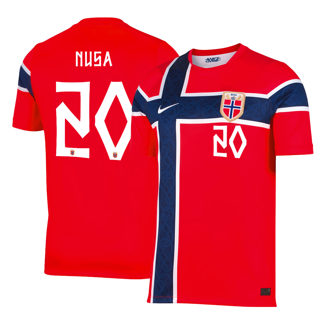 NUSA #20 Men's Norway World Cup 2026 Home Soccer Jersey