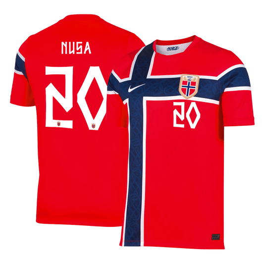 NUSA #20 Men's Norway World Cup 2026 Home Soccer Jersey