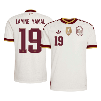 LAMINE YAMAL #19 Men's Spain World Cup 2026 Player Version Champion Edition Away Soccer Jersey