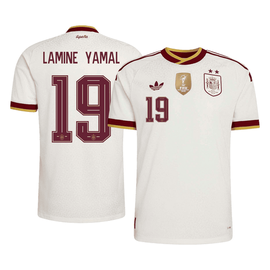 LAMINE YAMAL #19 Men's Spain World Cup 2026 Player Version Champion Edition Away Soccer Jersey