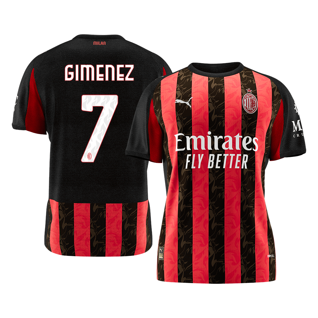 AC Milan 2025/26 Home Soccer Jersey - GIMENEZ #7