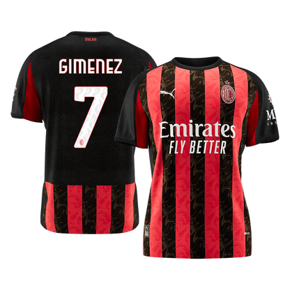 AC Milan 2025/26 Home Soccer Jersey - GIMENEZ #7