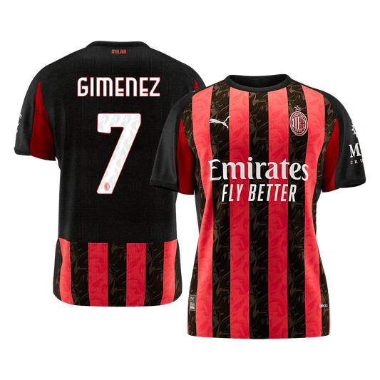 AC Milan 2025/26 Home Soccer Jersey - GIMENEZ #7