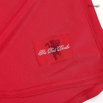 Manchester United 2007/08 Retro Long Sleeve Home Soccer Jersey
