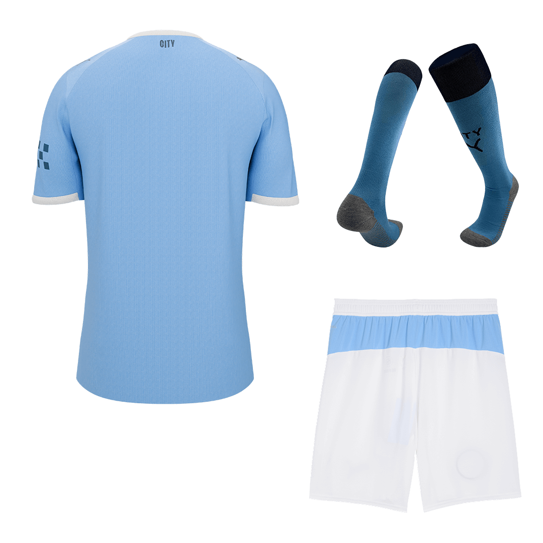 Men's Manchester City 2025/26 Home Soccer Jersey Full Kit [PREMIUM]