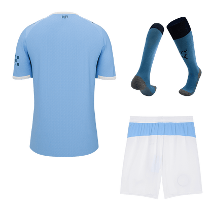 Men's Manchester City 2025/26 Home Soccer Jersey Full Kit [PREMIUM]