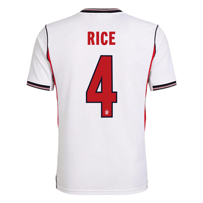 England World Cup 2026 Home Soccer Jersey - RICE #4