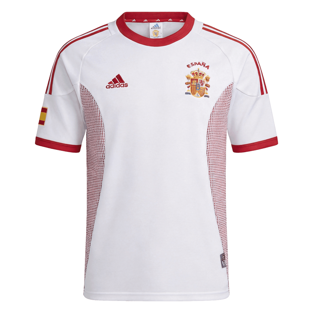 Spain World Cup 2002 Retro Away Soccer Jersey