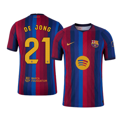 Barcelona 2026/27 Home Soccer Jersey - DE JONG #21 (Player Edition)