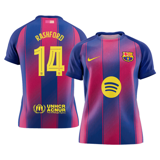 Barcelona 2025/26 Home Soccer Jersey - RASHFORD #14 – UCL