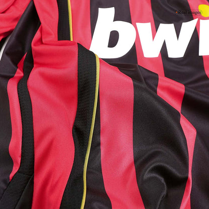 AC Milan 2006/07 Retro Long Sleeve Home Soccer Jersey