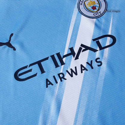 Kid's Manchester City 2025/26 Home Soccer Jersey Kit