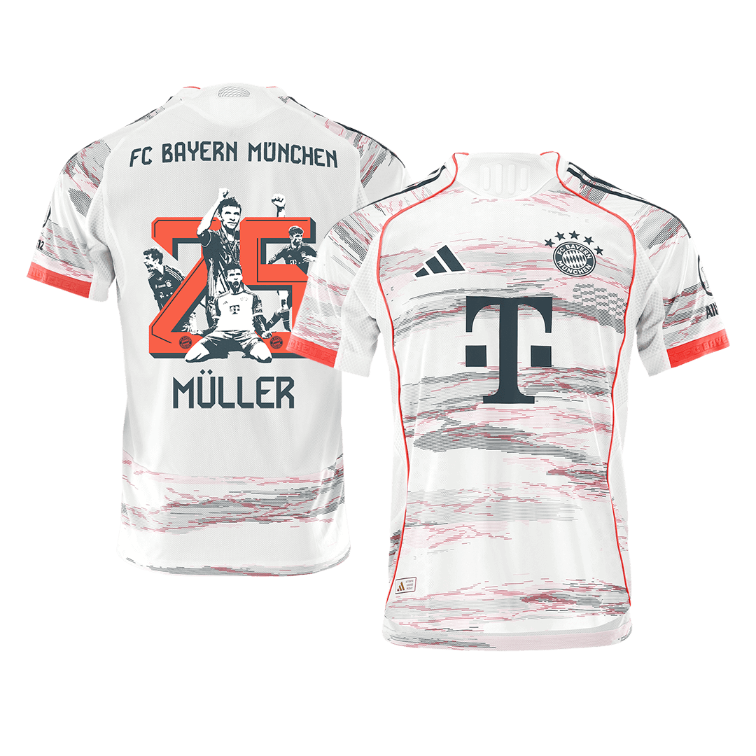 MÜLLER Special #25 Men's Bayern Munich 2025/26 Player Version Away Soccer Jersey - Slim Fit